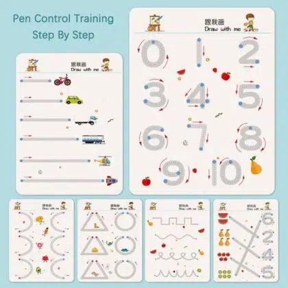 Pen control training worksheets for kids